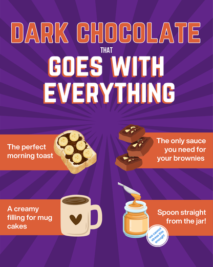 Dark Chocolate Peanut butter (Crunchy, 1Kg) | 27% Protein | No Cholestrol | No Preservatives | No Hydrogenated oils